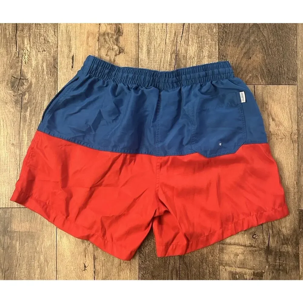 Chubbies XL The Liberties Colorblock 5.5” Swim Trunk Shorts Blue Red Mesh Liner